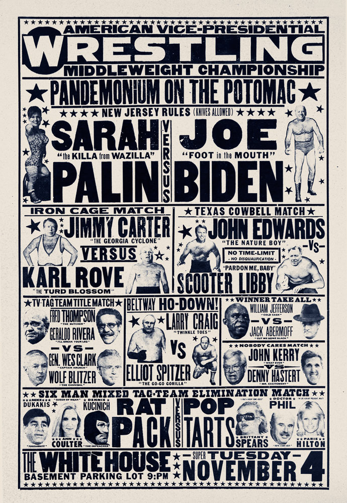 "Vice Presidential Wrestling" $350