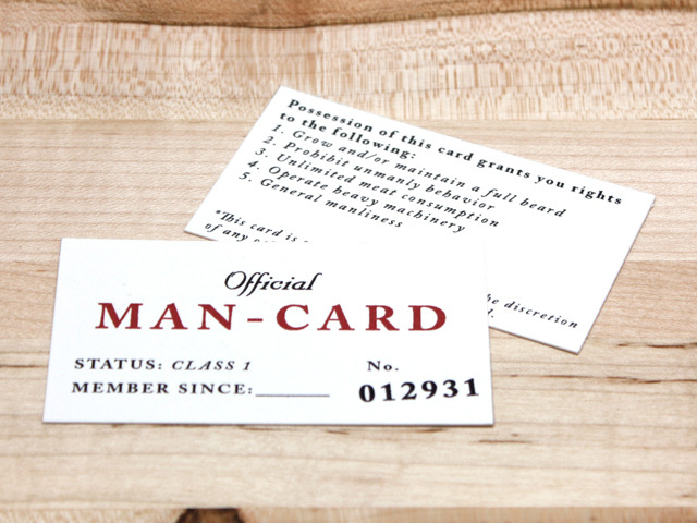 Prototype of the man-card