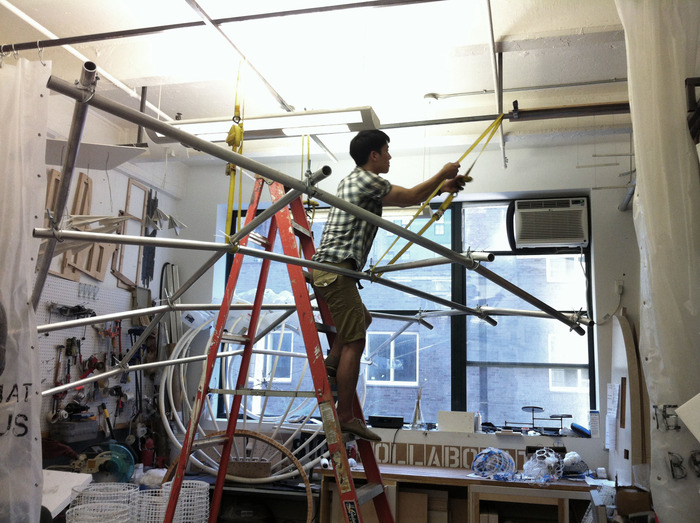 hanging the aluminum frame
