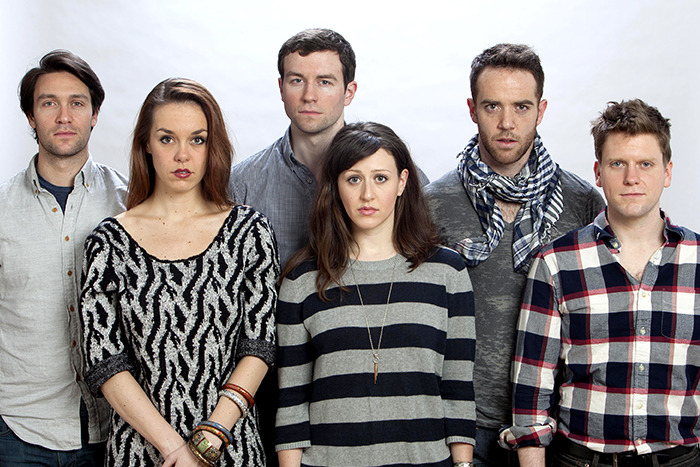 (from l-r) Danny Binstock (Patrick), Jordy Lievers (Beryl), Patrick Barrett (Oakley), Alex Trow (Taylor), Charles Andrew Callaghan (Kyle), Brennan Caldwell (Jimmy)