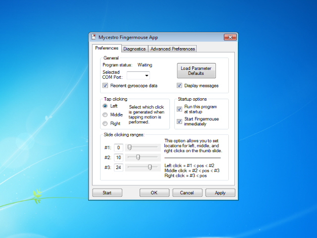 Mycestro Application for Windows/Mac - Preferences