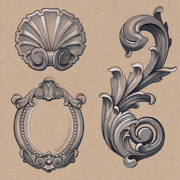Selection of ornamental illustrations from the book.
