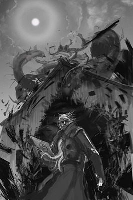 Dunwich Horror art print WIP