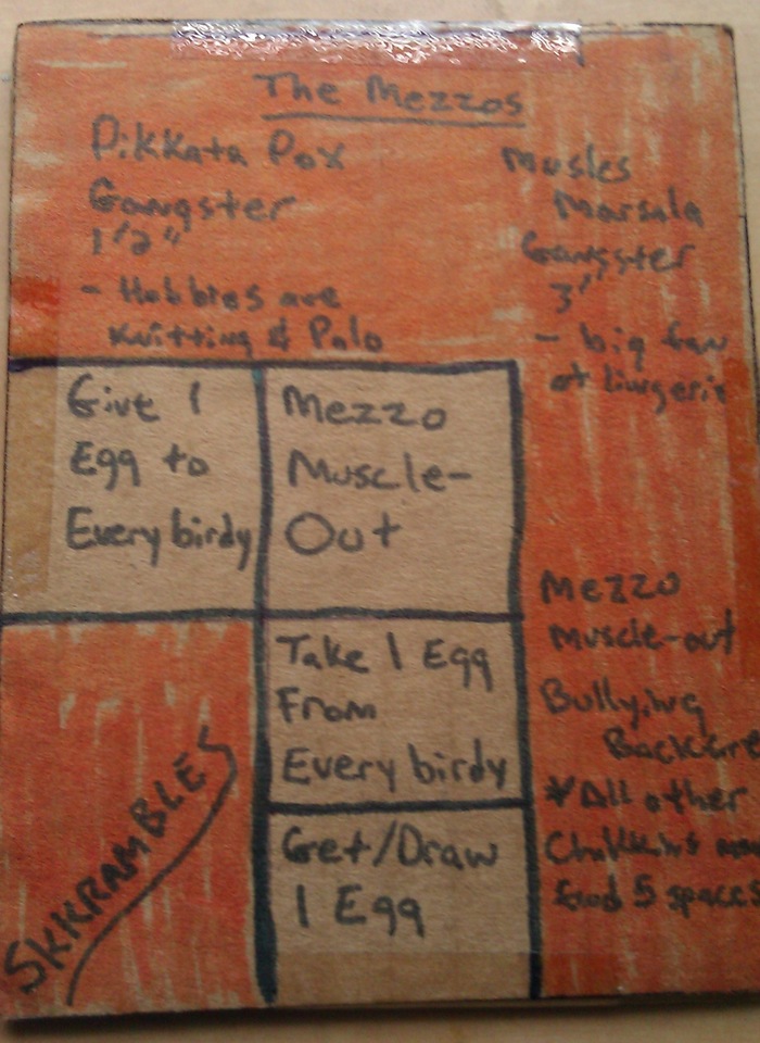 The "not-so-tough Chikks™" game piece.