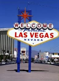 The sign you'll see as you're entering Vegas to hang out with the band