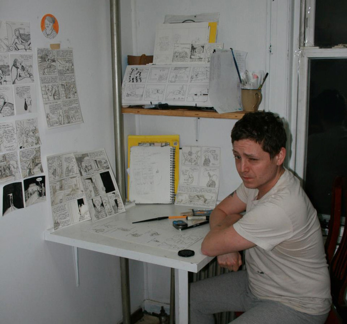 Jed Collins in his studio in New York.