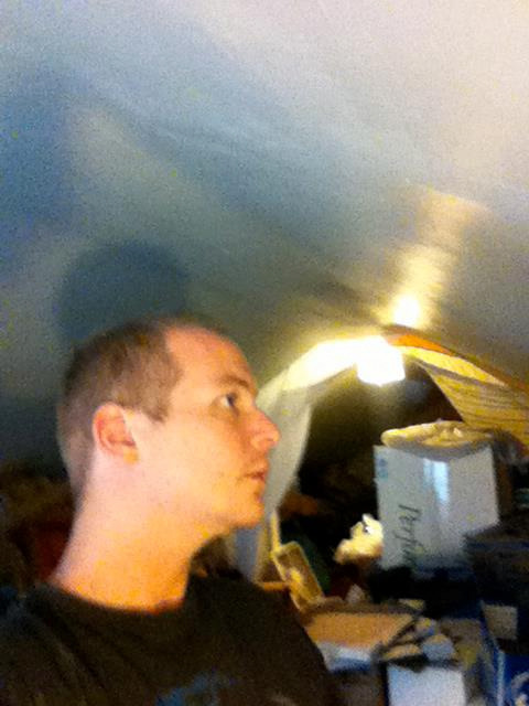 Aaron Andrews in his studio in Columbus, Ohio.