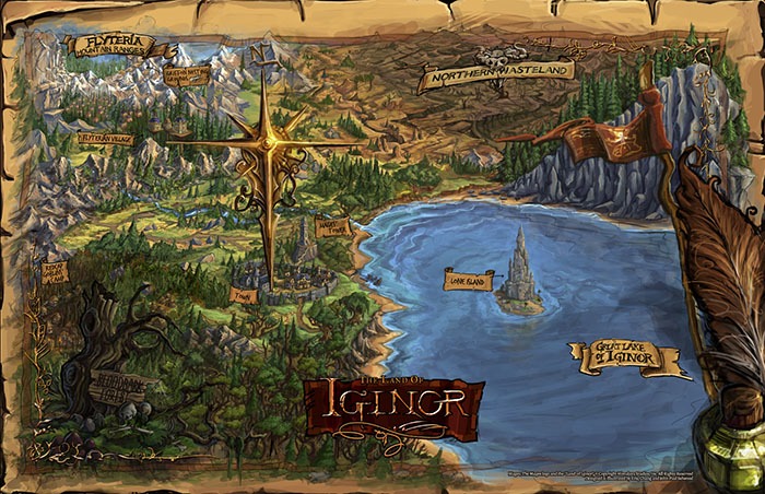 The map of the Land of Iginor.