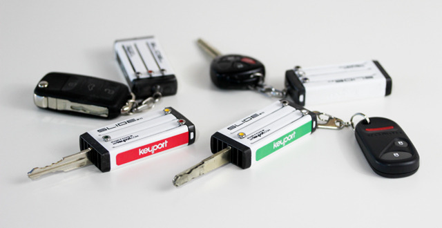 Chipped & non-chipped auto keys are compatible w/Keyport. Why attach your fancy remote to a bulky keychain when you have found its perfect complement in a Keyport?
