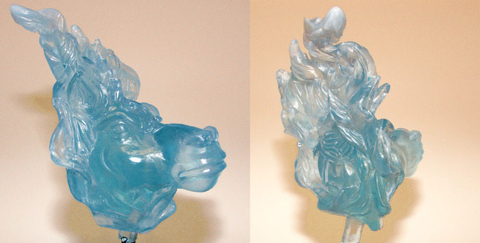 Final translucent blue ghost head for the GHA Resin Statue!