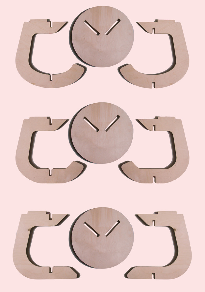 Each stool has one top and two legs. Hard Rock is at the top, Easy Rock is at the bottom.