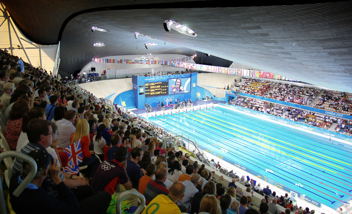 Missy getting her gold medal for the 200m Backstroke, London 2012