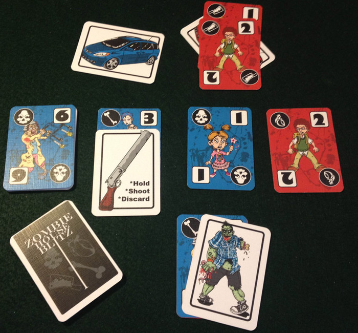 Zombie House Blitz prototype cards