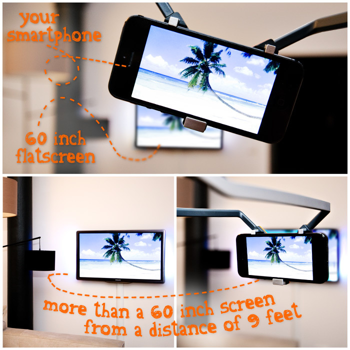 Your smartphone becomes a 60 inch flatscreen