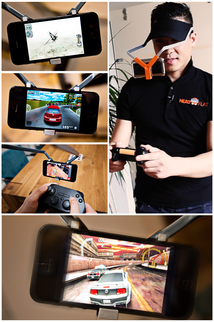 It´s still your smartphone. But there is a big difference with our headflat. Much more fun!