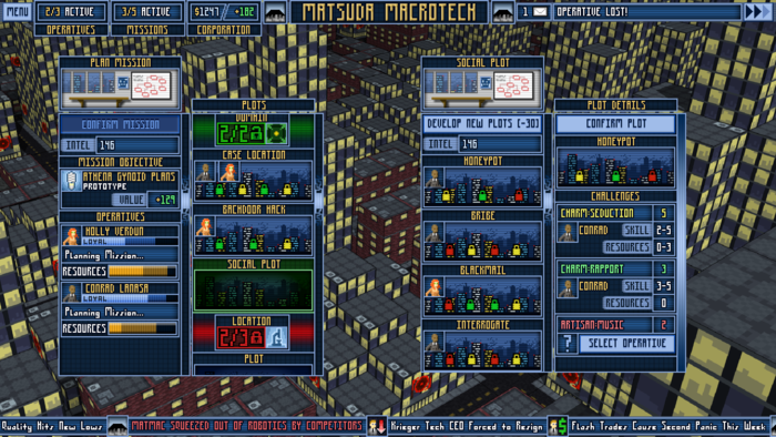Mission Planning screen