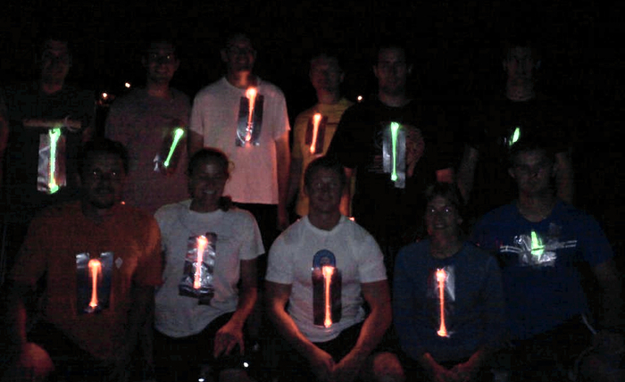 Our first night ultimate game with powered illumination.