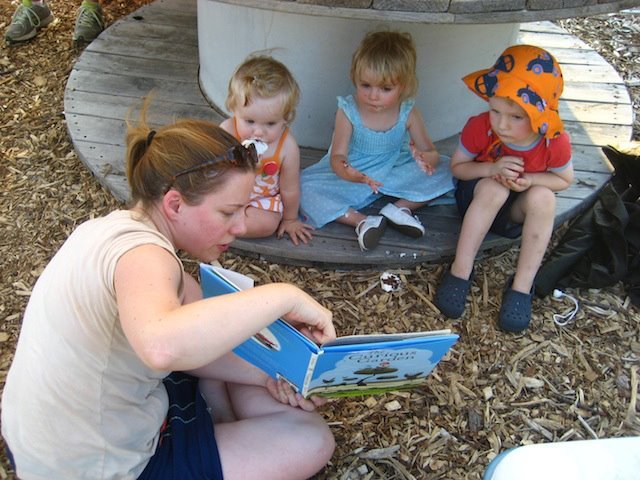 Taking a break in the shade