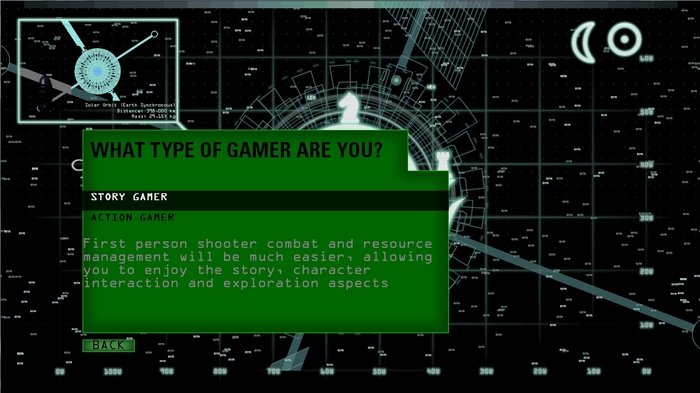 The CONSORTIUM front-end. When starting a new universe (new game), you must first choose how you would like iDGi-1 to interpret that universe for you...