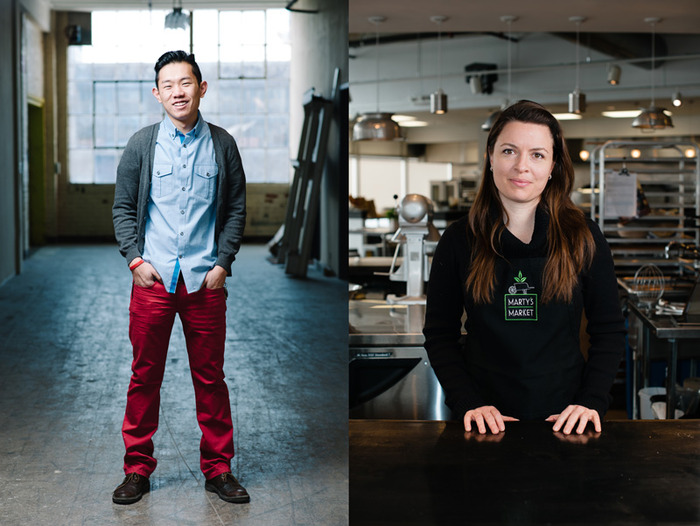 Nick Drombosky of Fiks:Reflective and Regina Koetters of Marty's Market