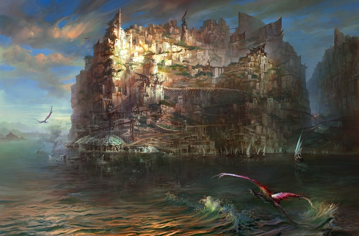 Sagus Cliffs at Dawn (by Chang Yuan)