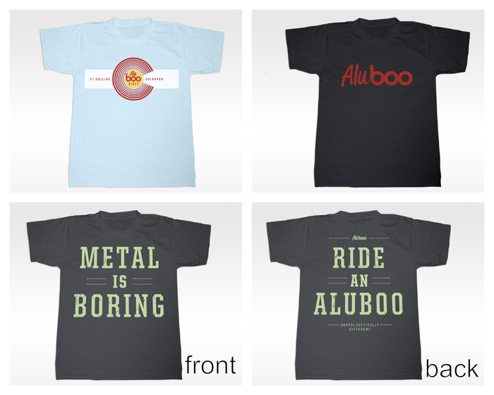 Aluboo tees (mockups–actual product may differ slightly)