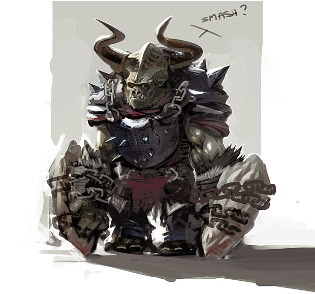 Concept Art of an Orc Warrior.