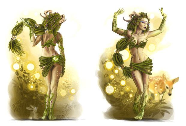 Concept art of Astarte, spirit of the Source