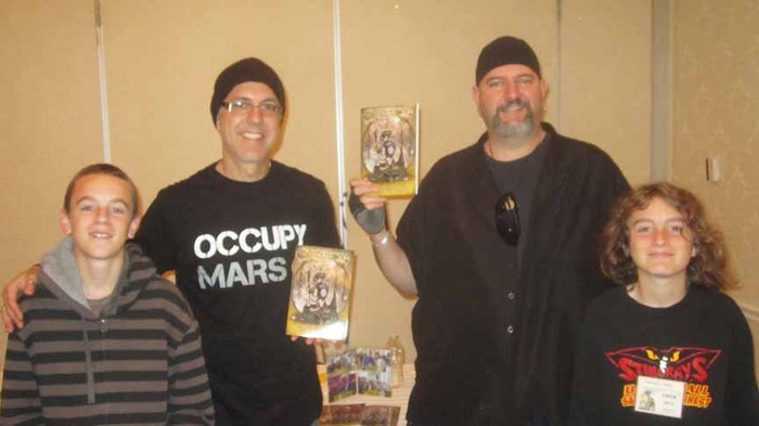Josh & Harrison with The Unincorporated Man authors Dani & Eytan Kollin
