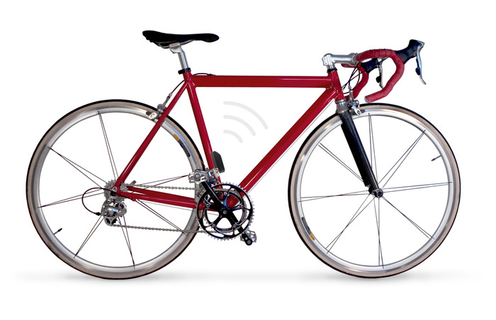 The BikeSpike on a bicycle without the cage