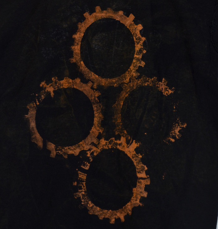 Design on back of initial prototype tshirt