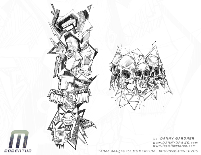 Tattoo designs by Danny Gardner