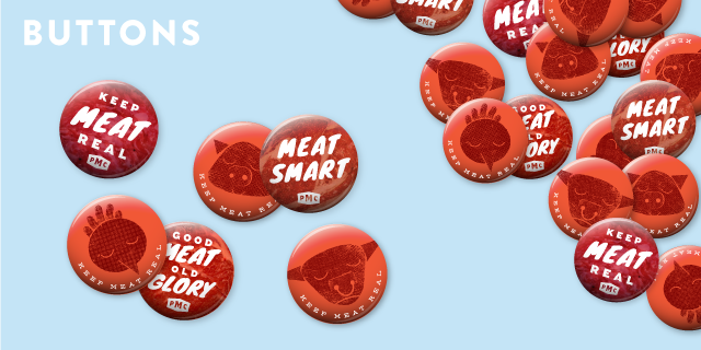 Three of these buttons could be yours: $50 Reward Tier