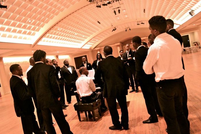 The male section of the Aeolians 10 mins before the spiritual category of the World Choir Games