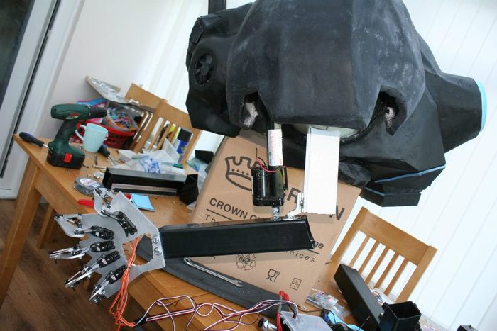 working out robotics using plastic and wood on the first attempt