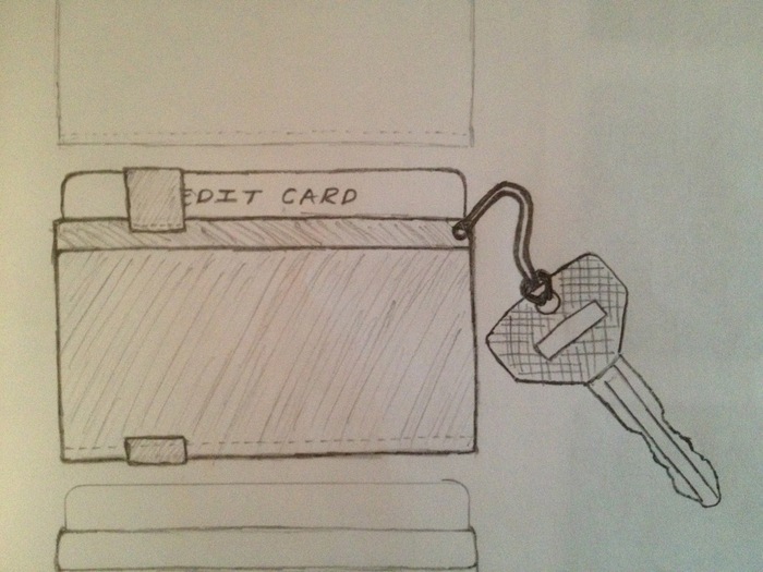 I sketched out a better version of the wallet and started on round two.