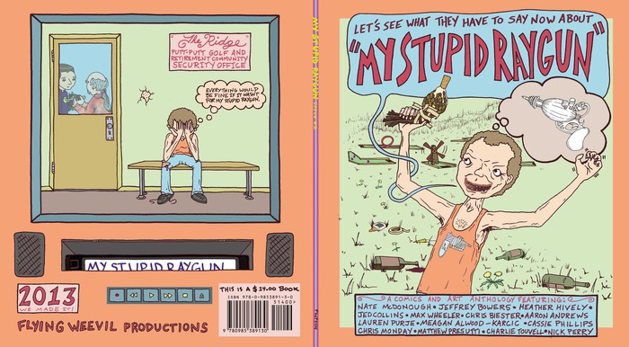This is the front and back cover with it's spine. It is a perfect bound book and the dimensions are 8.5" x 9.5"