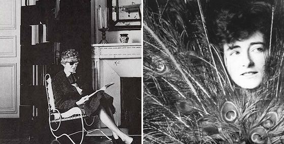 Eileen Gray in her Paris apartment in the rue Bonaparte, circa 1972; a young Eileen Gray during her first years in Paris, circa 1905.