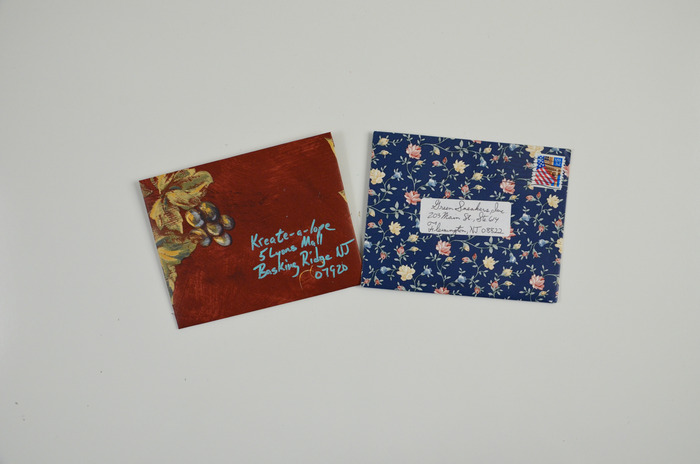 Envelopes made using wallpaper