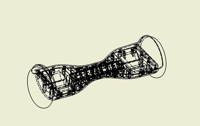 Computer aided design of the Hovertrax while in development.
