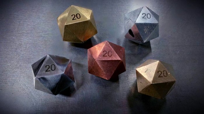 From Left to Right: Stainless Steel, Brass, Copper, Aluminum, Bronze