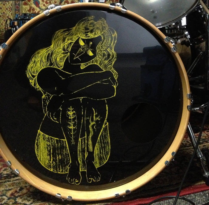 Owl Lady Drumhead (art by Trillian Spencer)