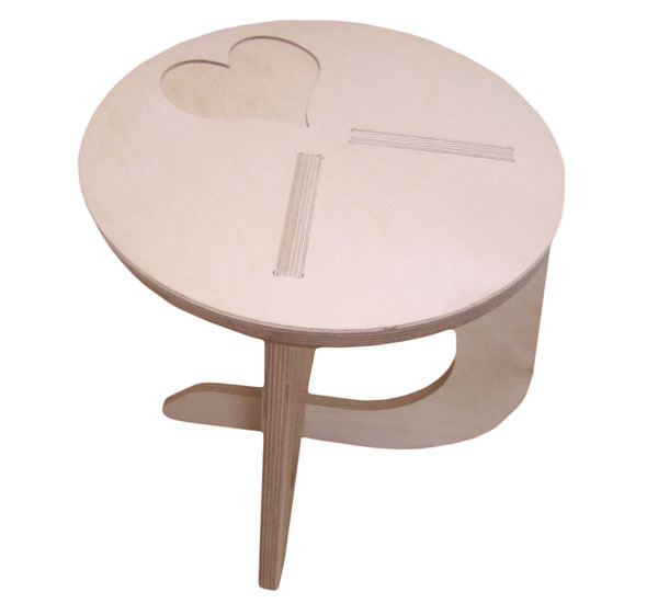 With our Personalised Reward (£55), we'll draw and cut anything you want into your stool from the family crests of Game of Thrones to a Heart Shape.