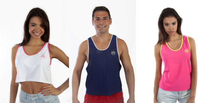 From Left to Right: White w/ Neon Pink Trim; Navy w/ White Trim; Neon Pink w/ Highlighter Trim