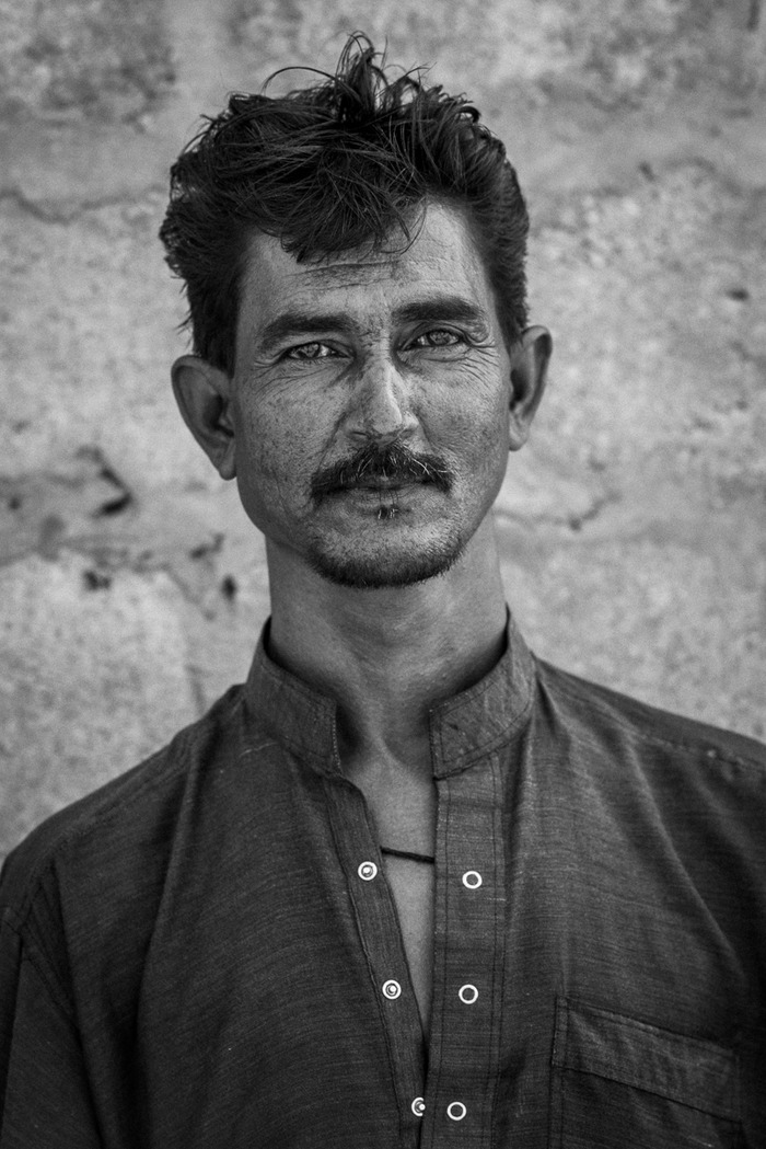 Sharif, a fisherman, in the Rehri Goth neighborhood of Karachi