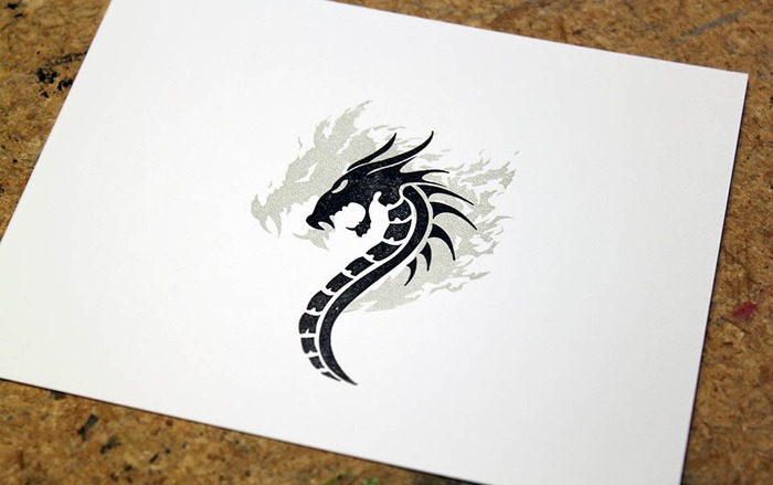 Example of the finished postcard thank you