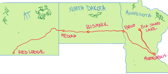 Rosa and Nick will leave Montana, traveling though North Dakota, then to their final destination of Minnesota.