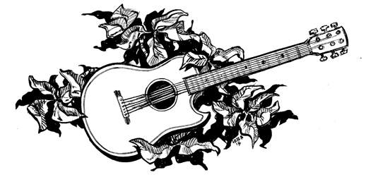 The Guitar t-shirt design