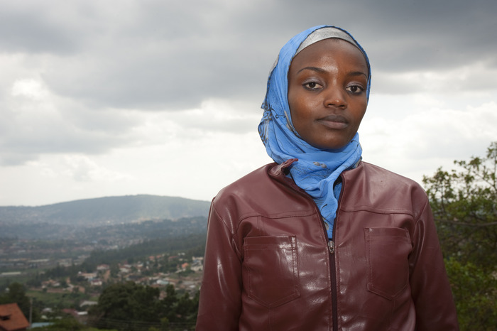 A portrait of GPI reporter Sifa Mukayuhi in Kigali, Rwanda. Photo by Paige Stoyer