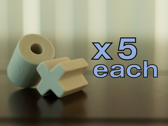 X's and O's - 1 1/16" diameter x 1 1/4 length